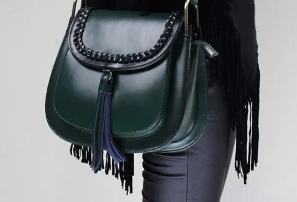 Genuine Leather handbag shoulder bag black red for women leather crossbody bag