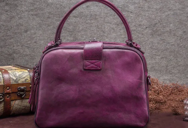 Genuine Leather Handbag Vintage Bag Shoulder Bag Crossbody Bag Purse For Women