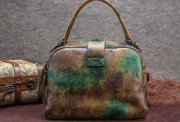 Genuine Leather Handbag Vintage Bag Shoulder Bag Crossbody Bag Purse For Women
