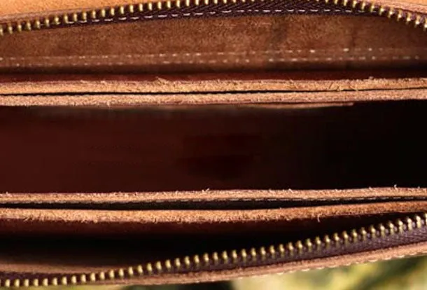 Genuine Leather Mens Cool Clutch Messenger Bag Folded Wristlet Purse Bike Bag Cycling Bag For Men