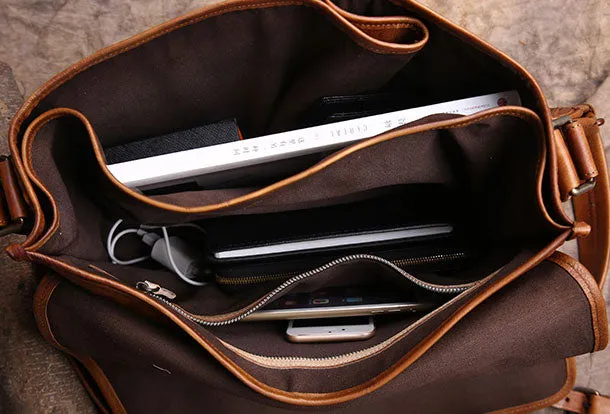 Genuine Leather Mens Cool Messenger Bag iPad Bag Chest Bag Bike Bag Cycling Bag for men