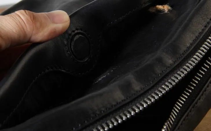 Genuine Leather Mens Cool Small Messenger Bag Sling Bag Chest Bag Bike Bag Cycling Bag for men