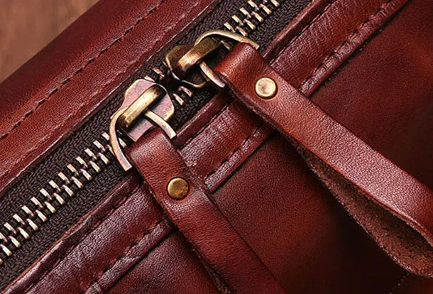 Genuine Leather Mens Handbag Vintage Handmade Briefcase Bag Messenger Bag Shoulder Bag Laptop Bag