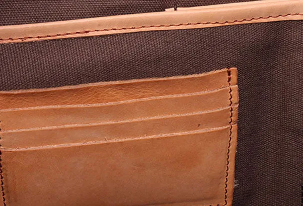 Genuine Leather Mens Handbag Vintage Handmade Briefcase Bag Messenger Bag Shoulder Bag Laptop Bag