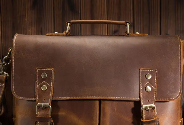 Genuine Leather Messenger Bag Cool Chest Bag Sling Bag Crossbody Bag Travel Bag Hiking Bag for men