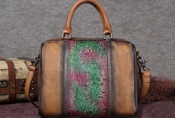 Genuine Leather Vintage Handbag Bag Shoulder Bag Crossbody Bag Purse Clutch For Women