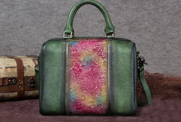 Genuine Leather Vintage Handbag Bag Shoulder Bag Crossbody Bag Purse Clutch For Women