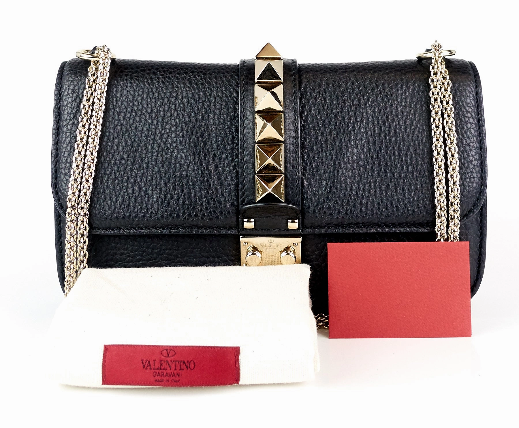 Glam Lock Calf Leather Medium Bag