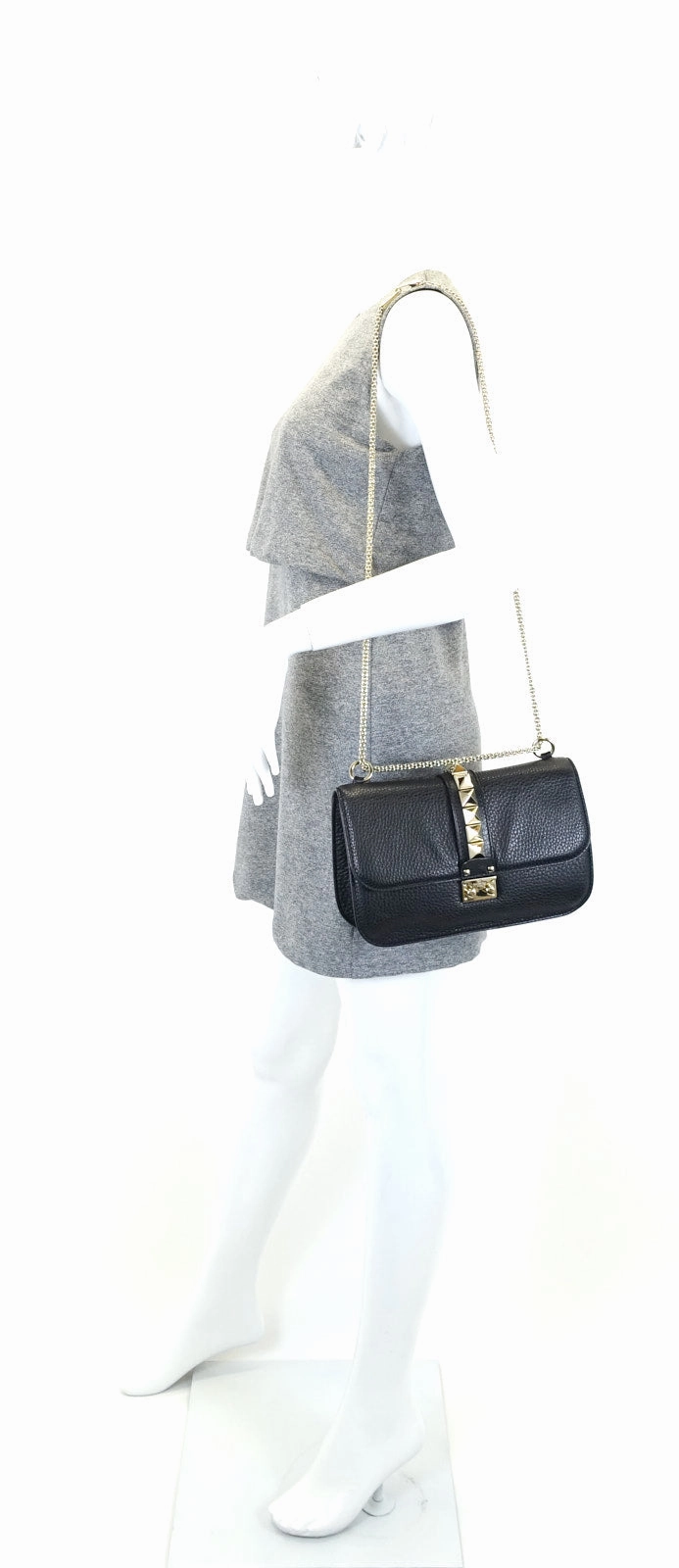 Glam Lock Calf Leather Medium Bag