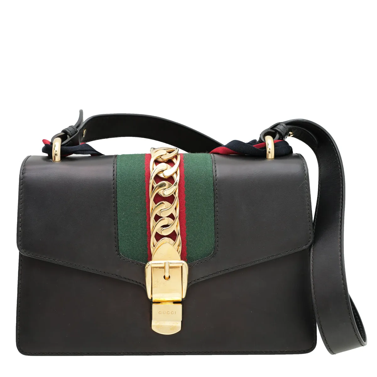 Gucci Black Sylvie Shoulder Bag Small