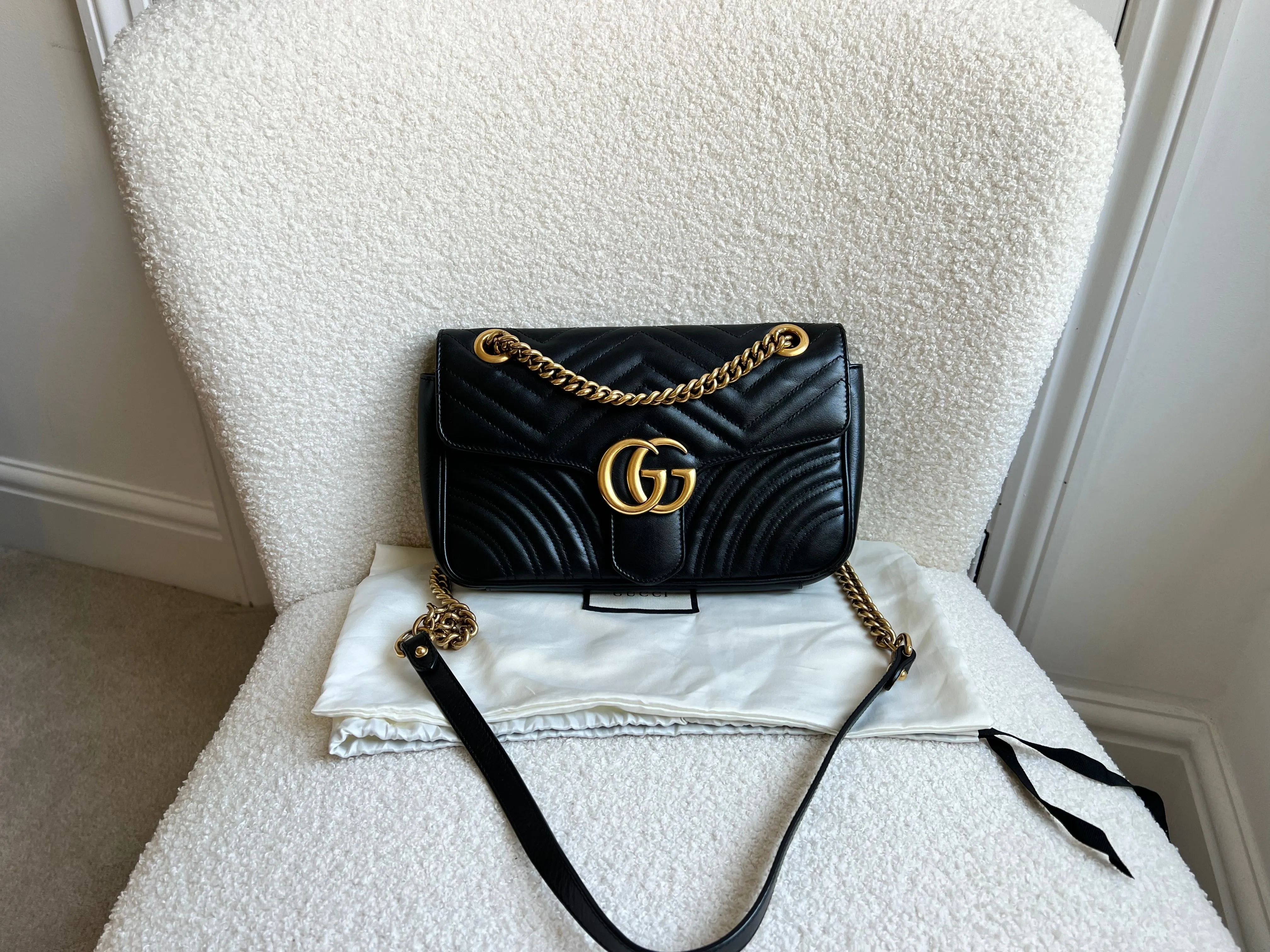 Gucci GG Black Marmont Small Shoulder Bag (RRP ??1890)