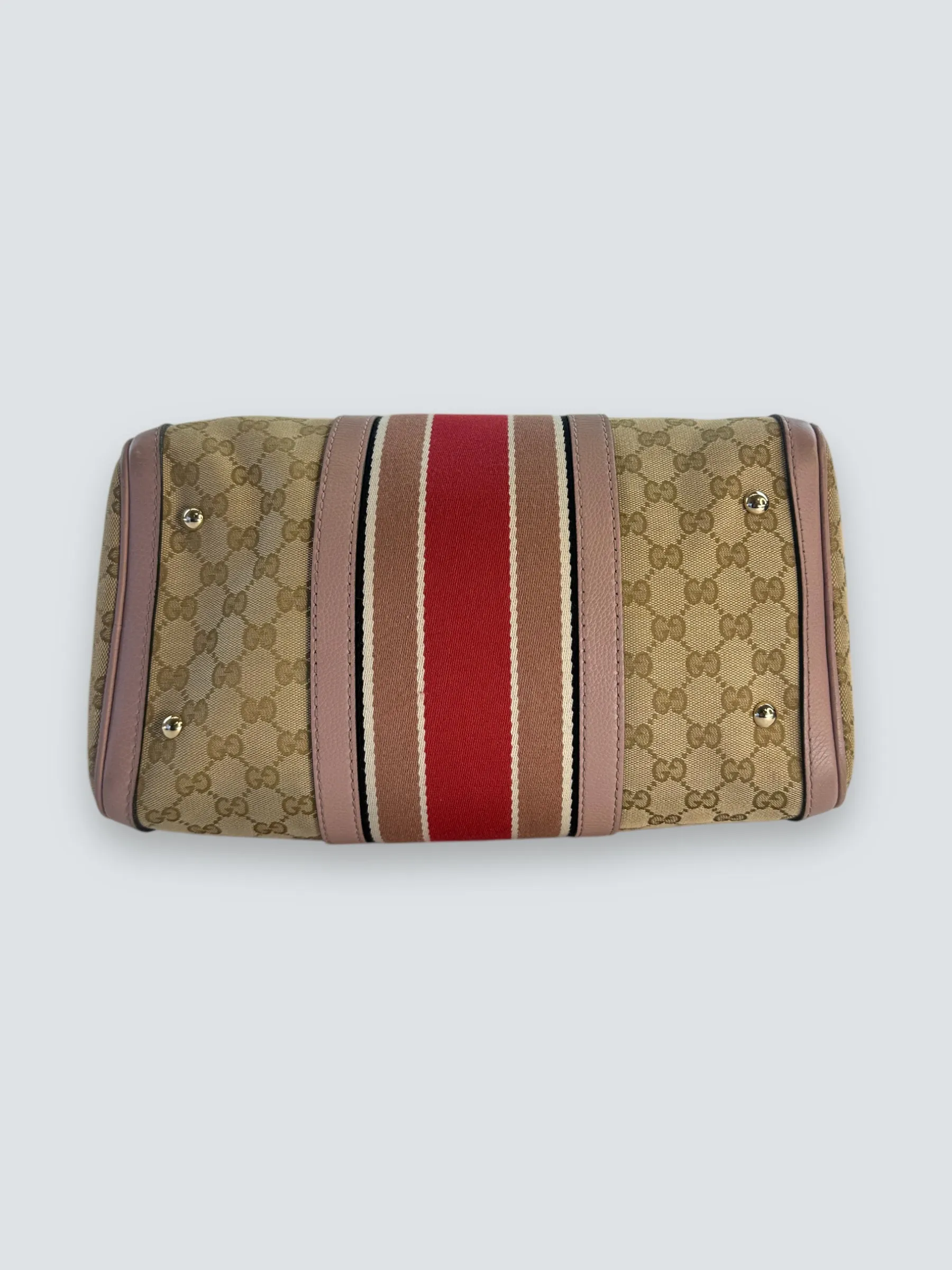 Gucci Monogram Canvas & Leather ??Boston?? Shoulder Bag