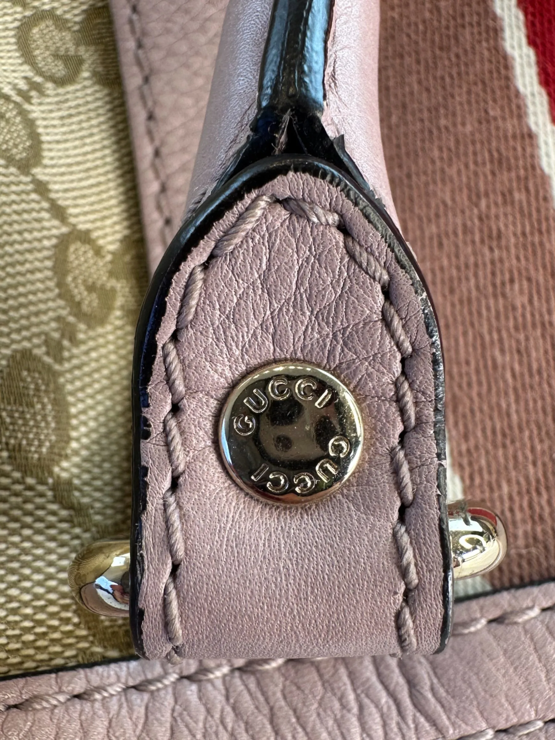 Gucci Monogram Canvas & Leather ??Boston?? Shoulder Bag