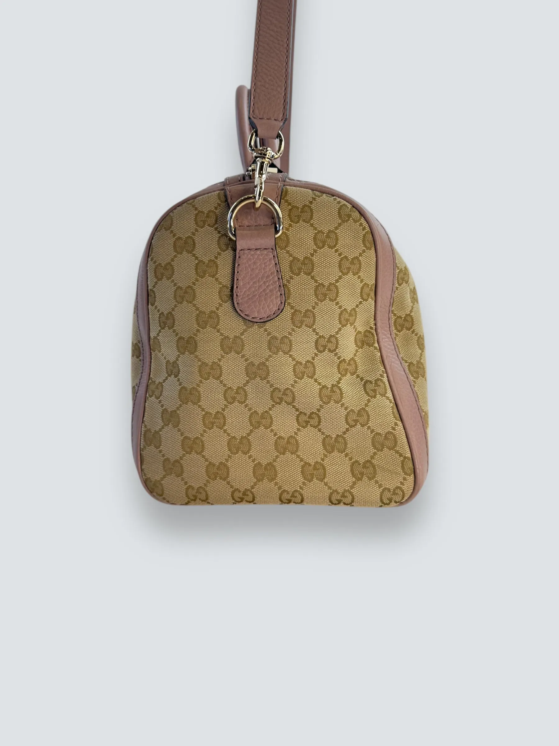 Gucci Monogram Canvas & Leather ??Boston?? Shoulder Bag