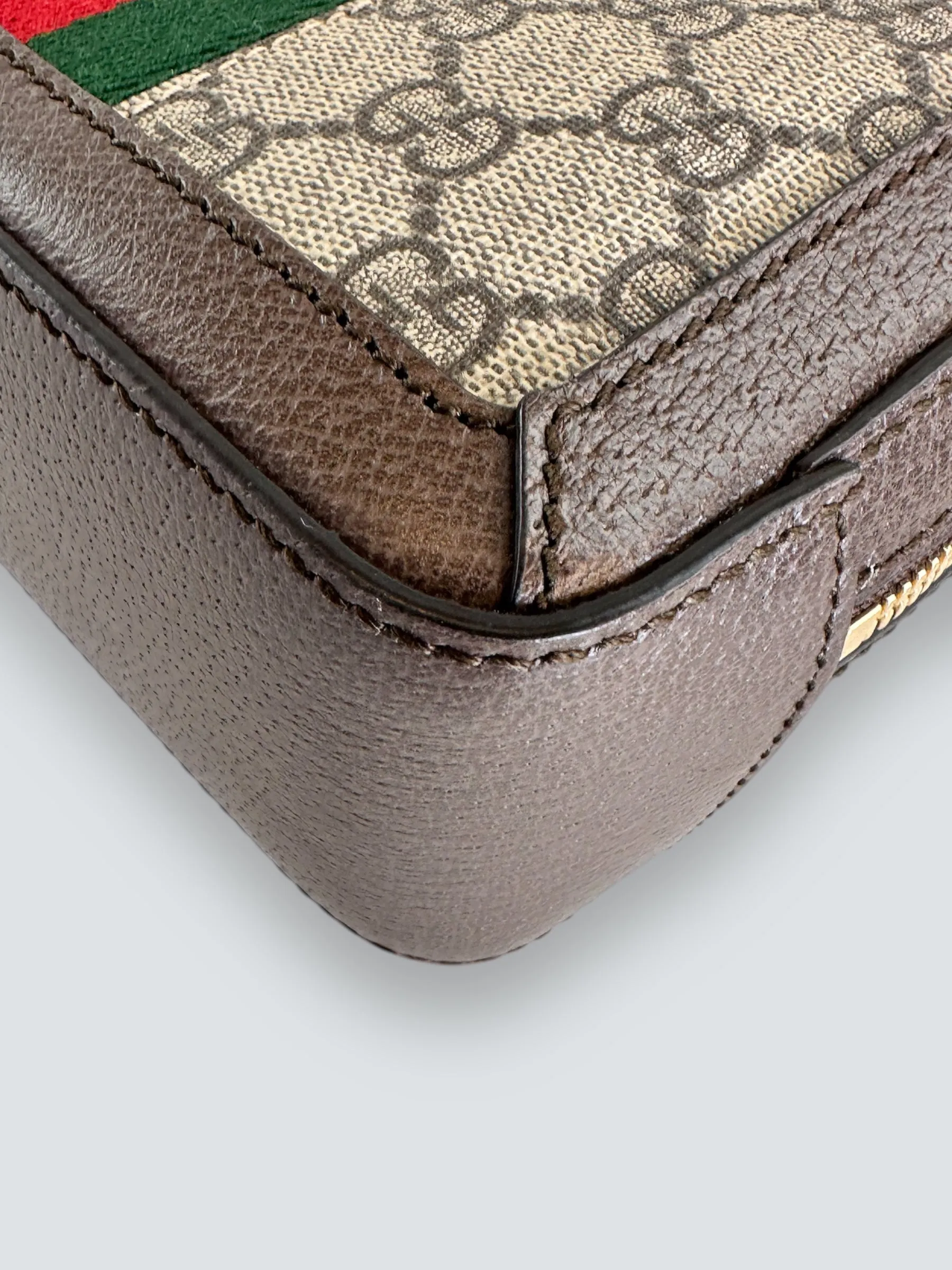 Gucci Monogram Canvas Ophidia GG Supreme Box Shoulder Bag