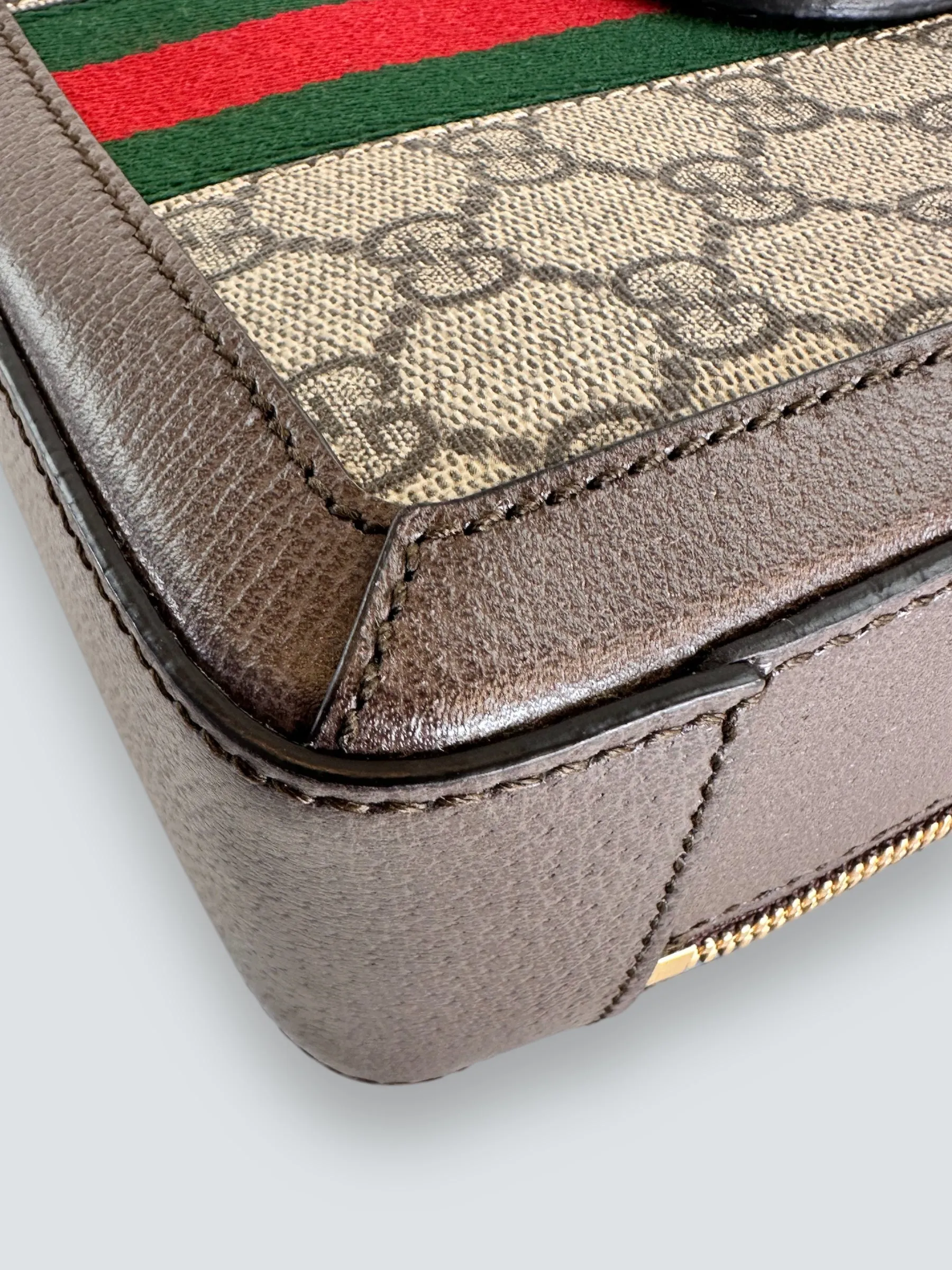 Gucci Monogram Canvas Ophidia GG Supreme Box Shoulder Bag
