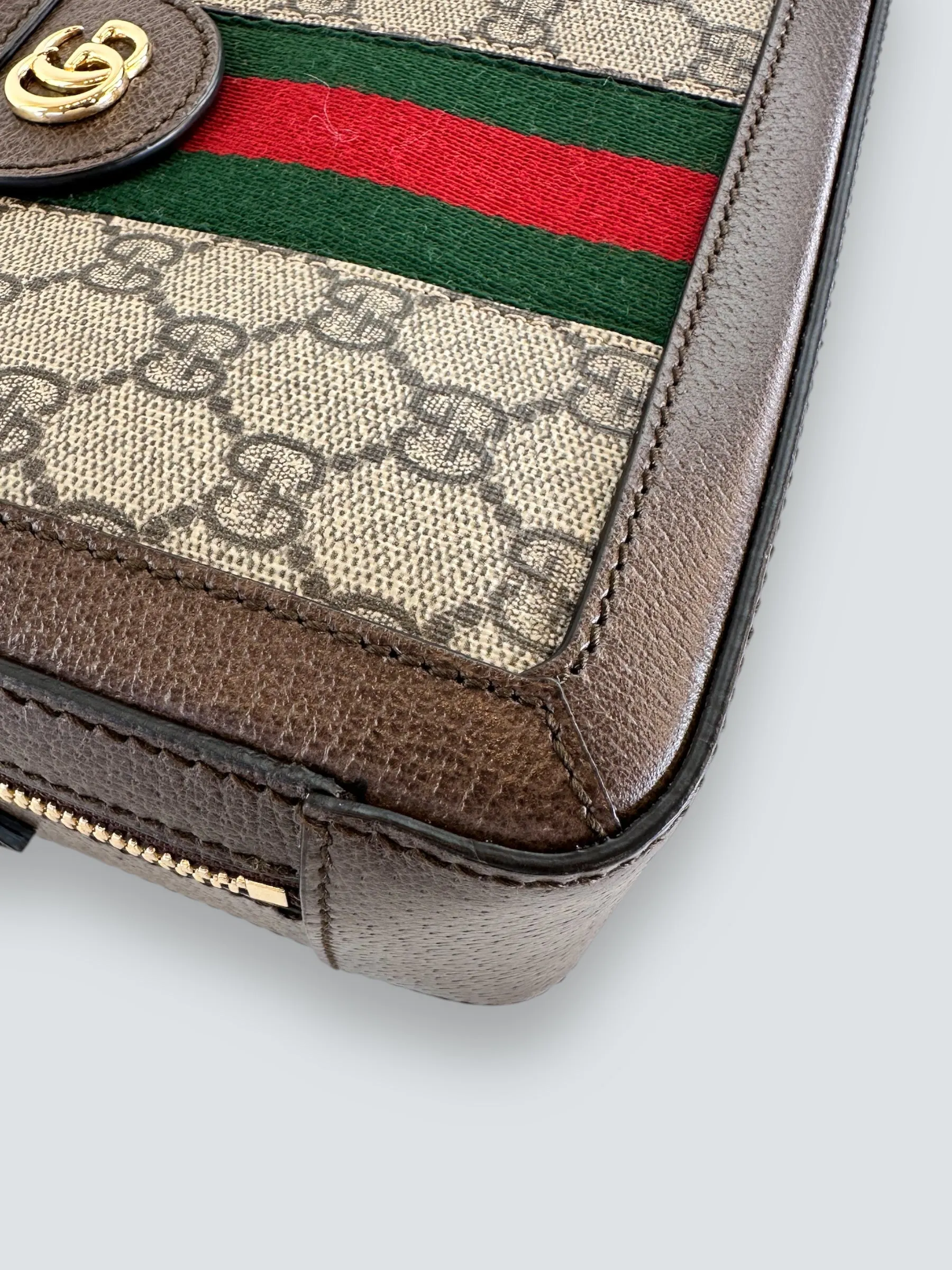 Gucci Monogram Canvas Ophidia GG Supreme Box Shoulder Bag