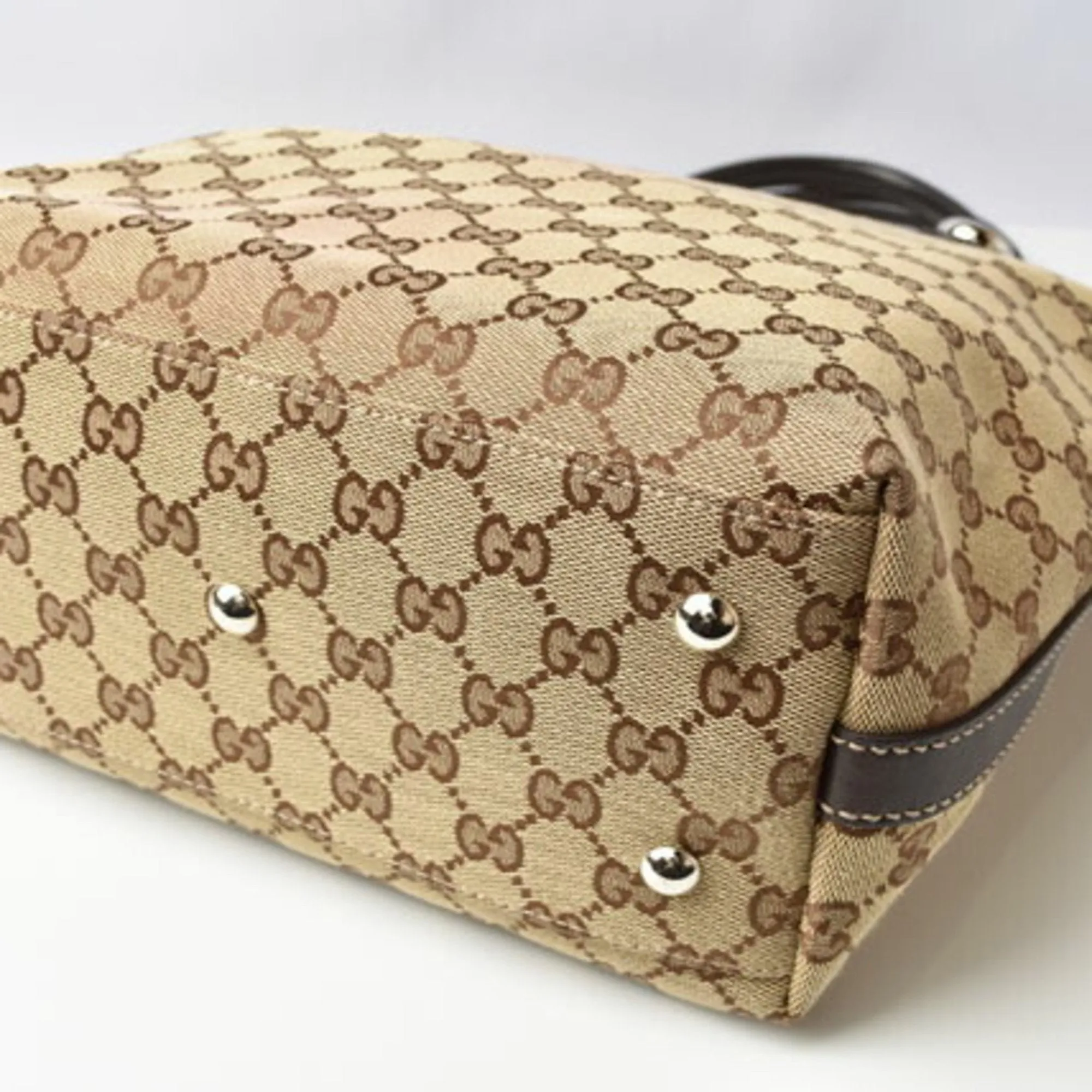 Gucci Tote Bag GUCCI Shoulder GG Brown Beige Sherry Line 232970