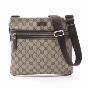 Gucci   Gg Supreme Leather Shoulder Bag (Pre-Owned)