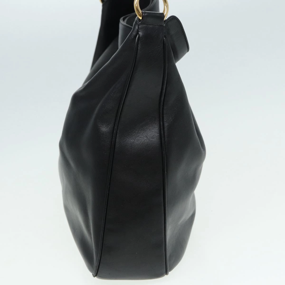 GUCCI Bamboo Shoulder Bag Leather 2way Black 001 0166 1577  84761