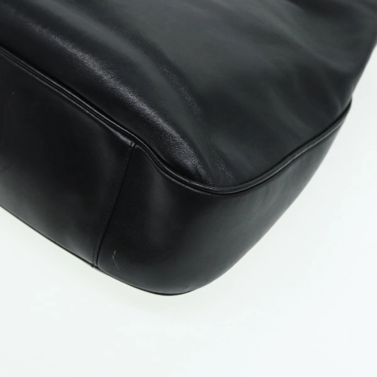 GUCCI Bamboo Shoulder Bag Leather 2way Black 001 0166 1577  84761
