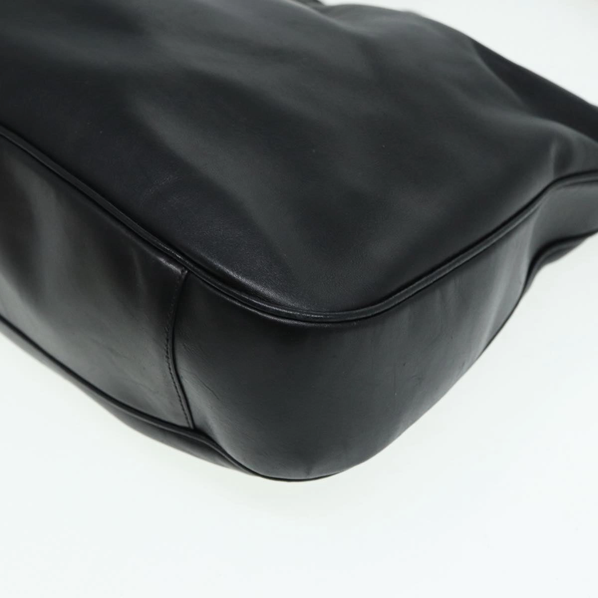 GUCCI Bamboo Shoulder Bag Leather 2way Black 001 0166 1577  84761