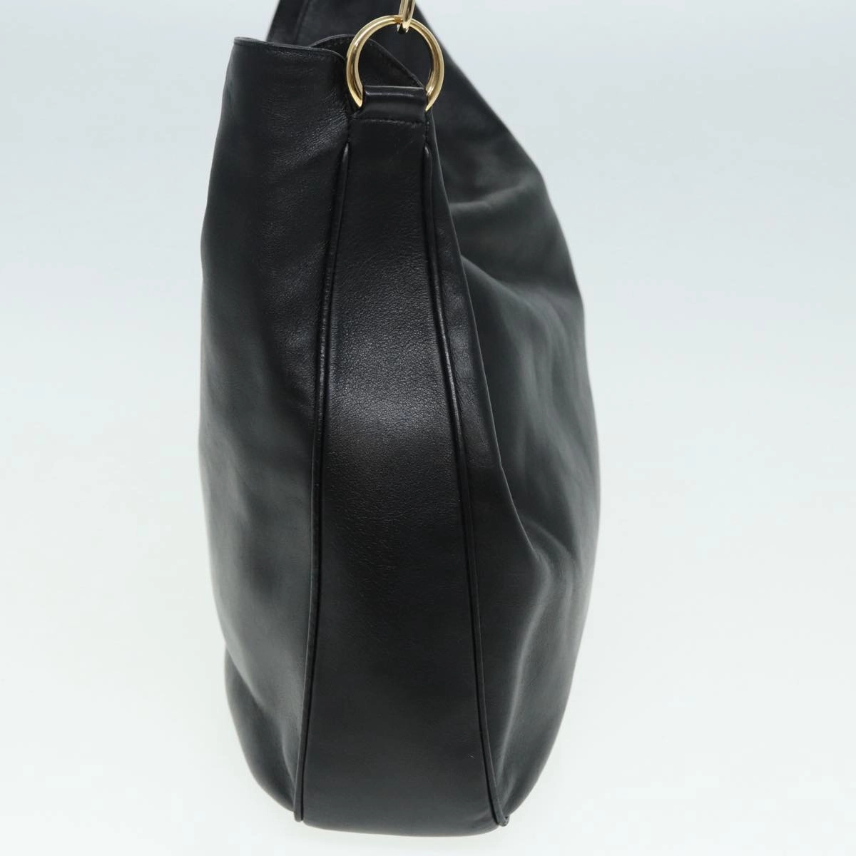 GUCCI Bamboo Shoulder Bag Leather 2way Black 001 0166 1577  84761