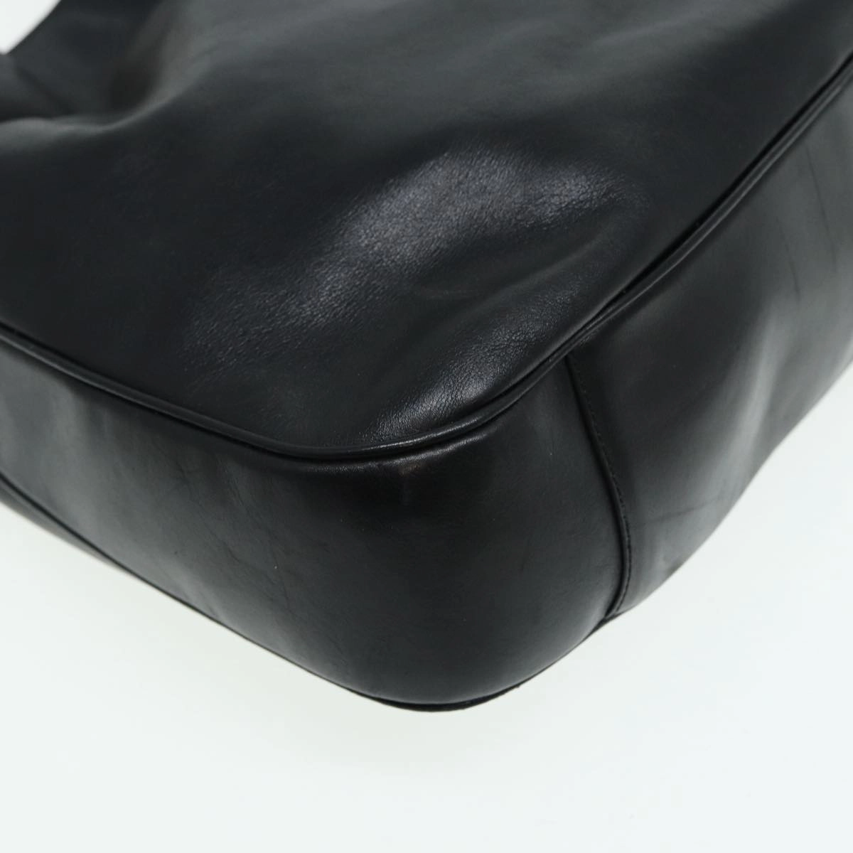 GUCCI Bamboo Shoulder Bag Leather 2way Black 001 0166 1577  84761