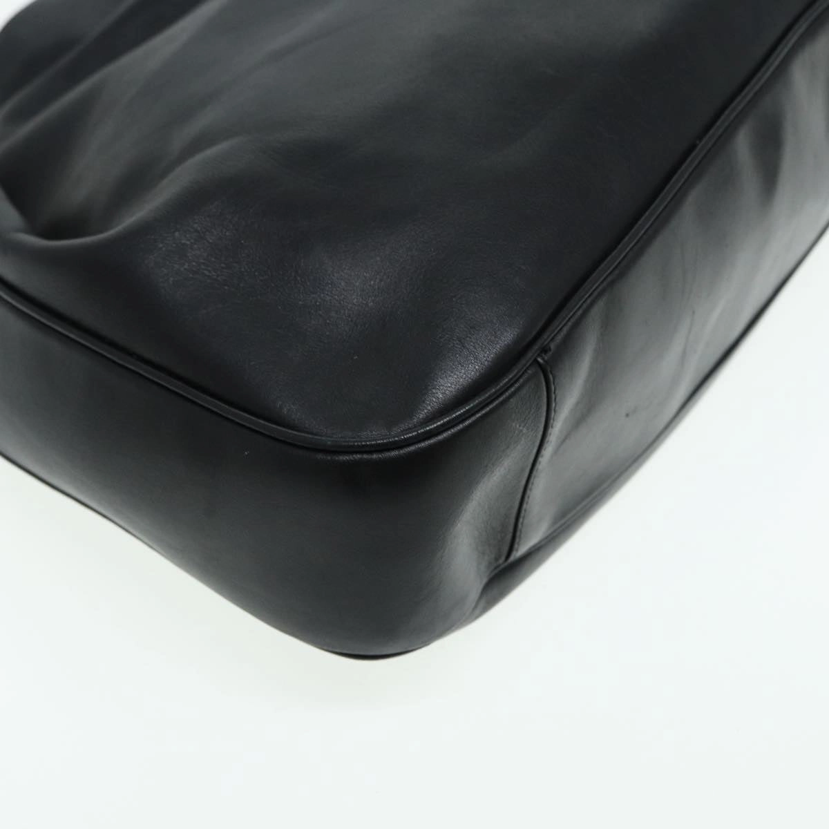 GUCCI Bamboo Shoulder Bag Leather 2way Black 001 0166 1577  84761