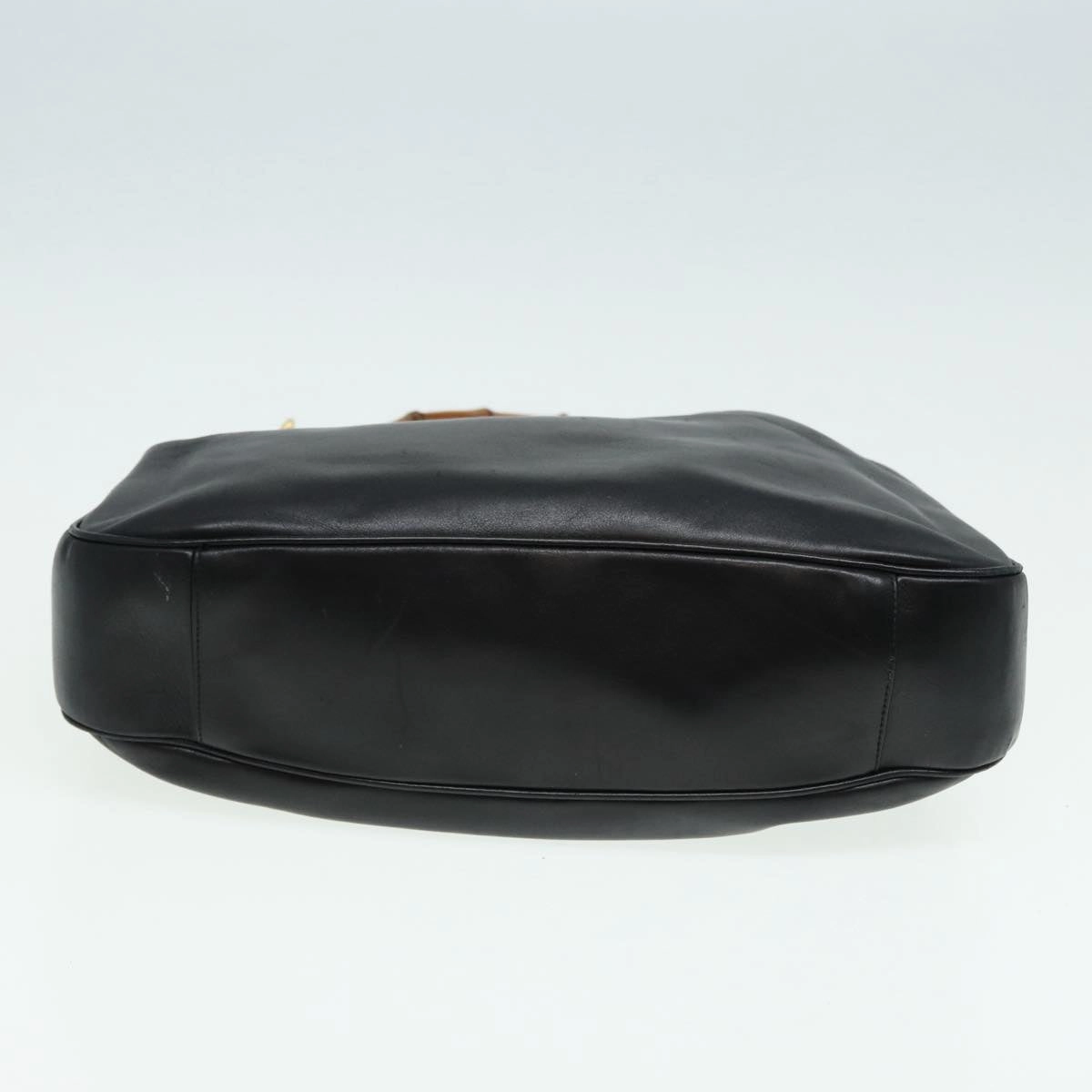 GUCCI Bamboo Shoulder Bag Leather 2way Black 001 0166 1577  84761