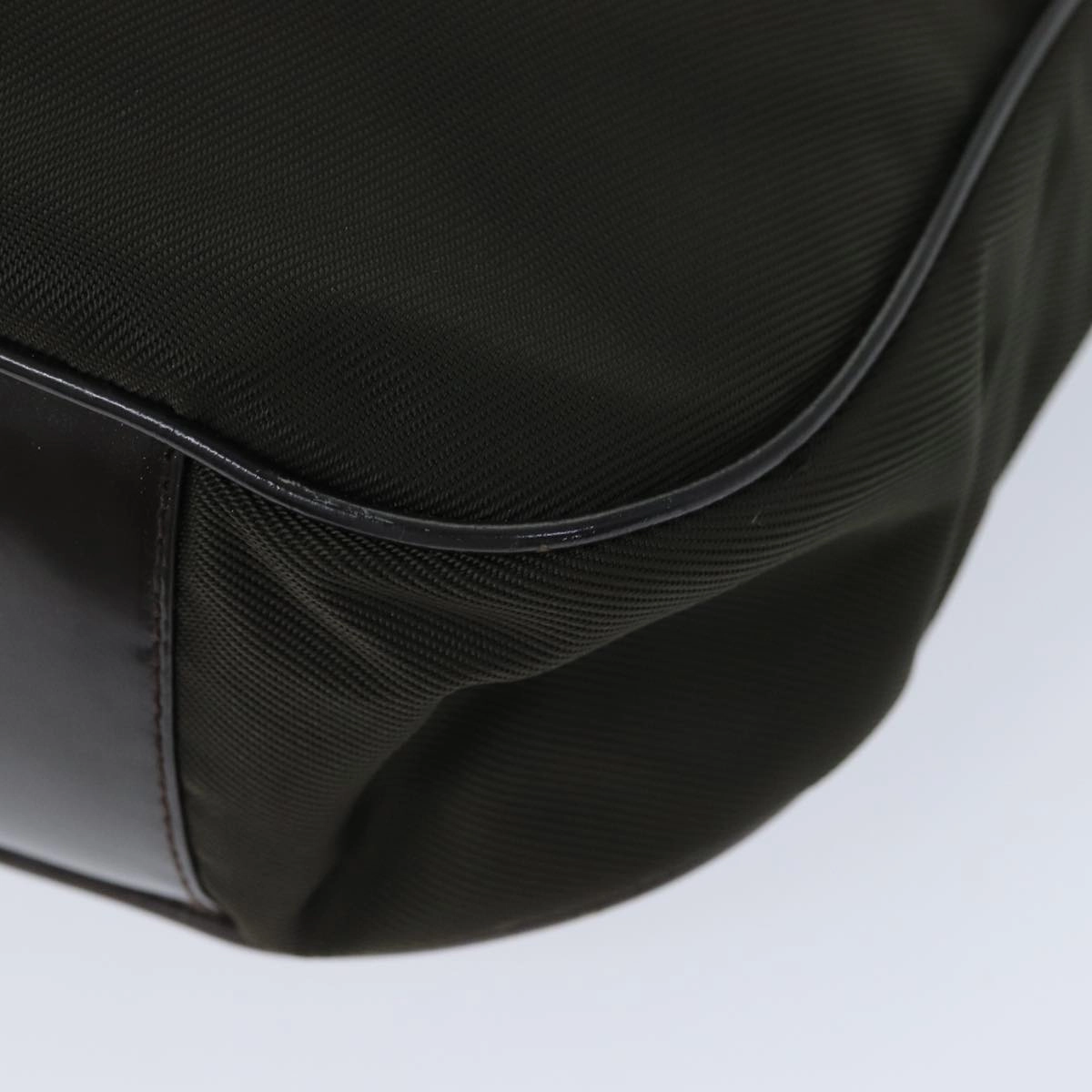 GUCCI Bamboo Shoulder Bag Nylon 2way Khaki 001 2404 1577  77677