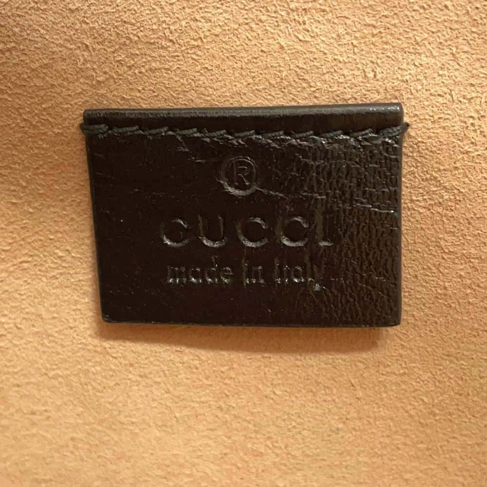 GUCCI Cherie Line Raja Tiger Head ChainShoulder Black537219 Leather