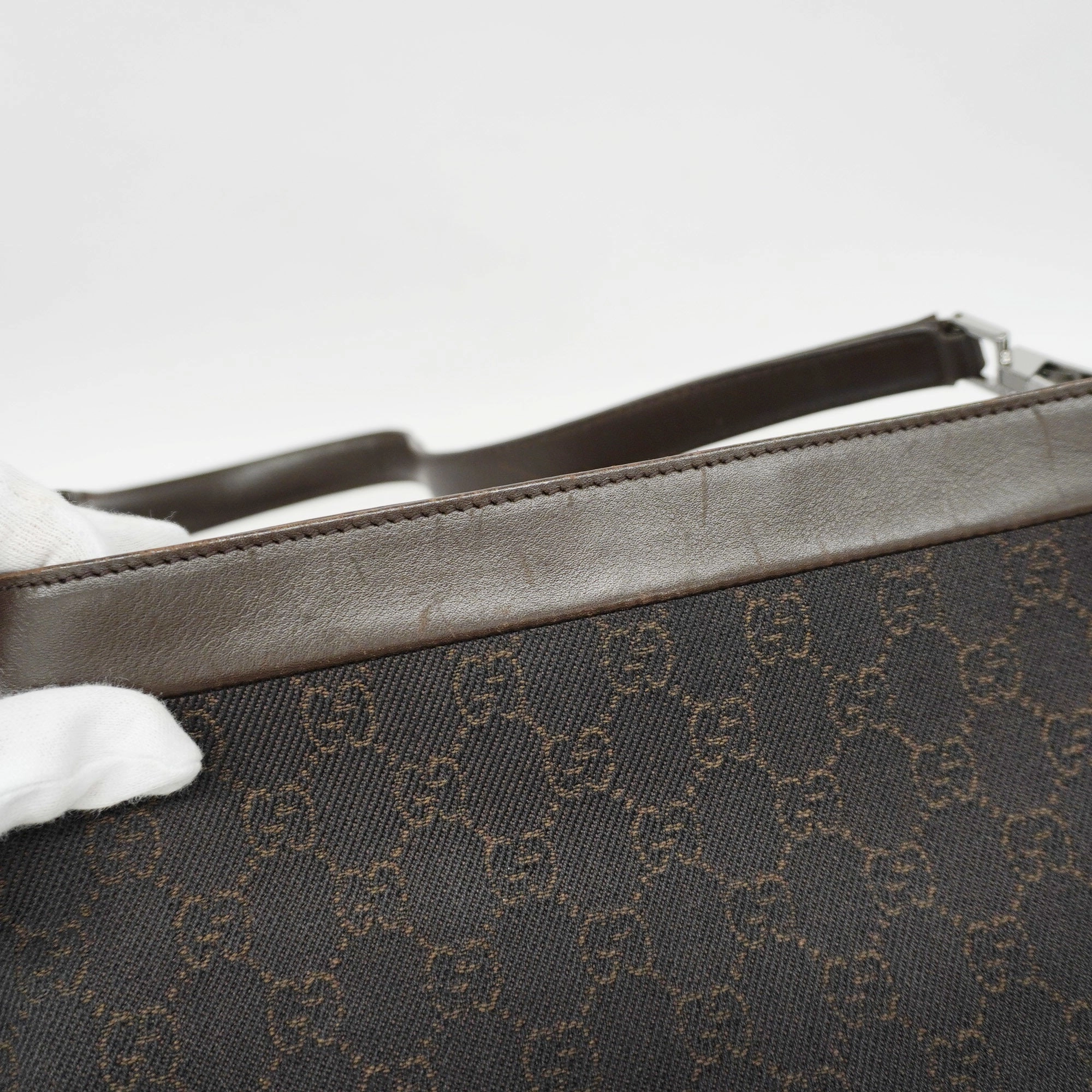GUCCI  GG Canvas Shoulder Bag 143745 Women's Shoulder Bag Brown