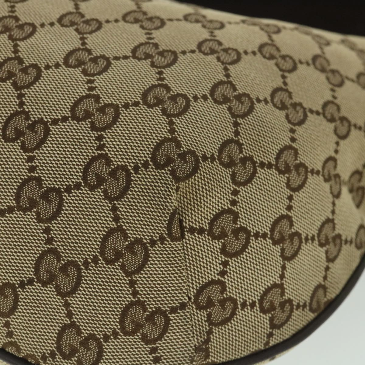 GUCCI GG Canvas Shoulder Bag Beige Brown 181092  56054