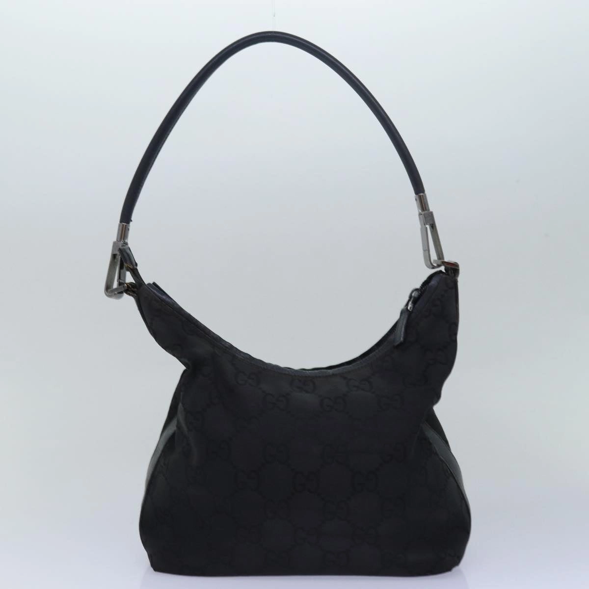 GUCCI GG Canvas Shoulder Bag Leather 2Set Brown Black  bs15480