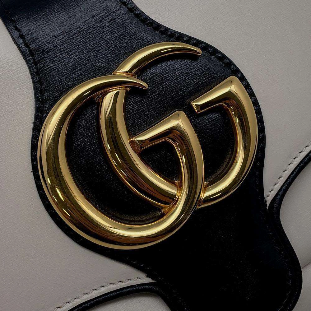 GUCCI GG Marmont Alley Shoulder Bag White550129 Leather Size Small