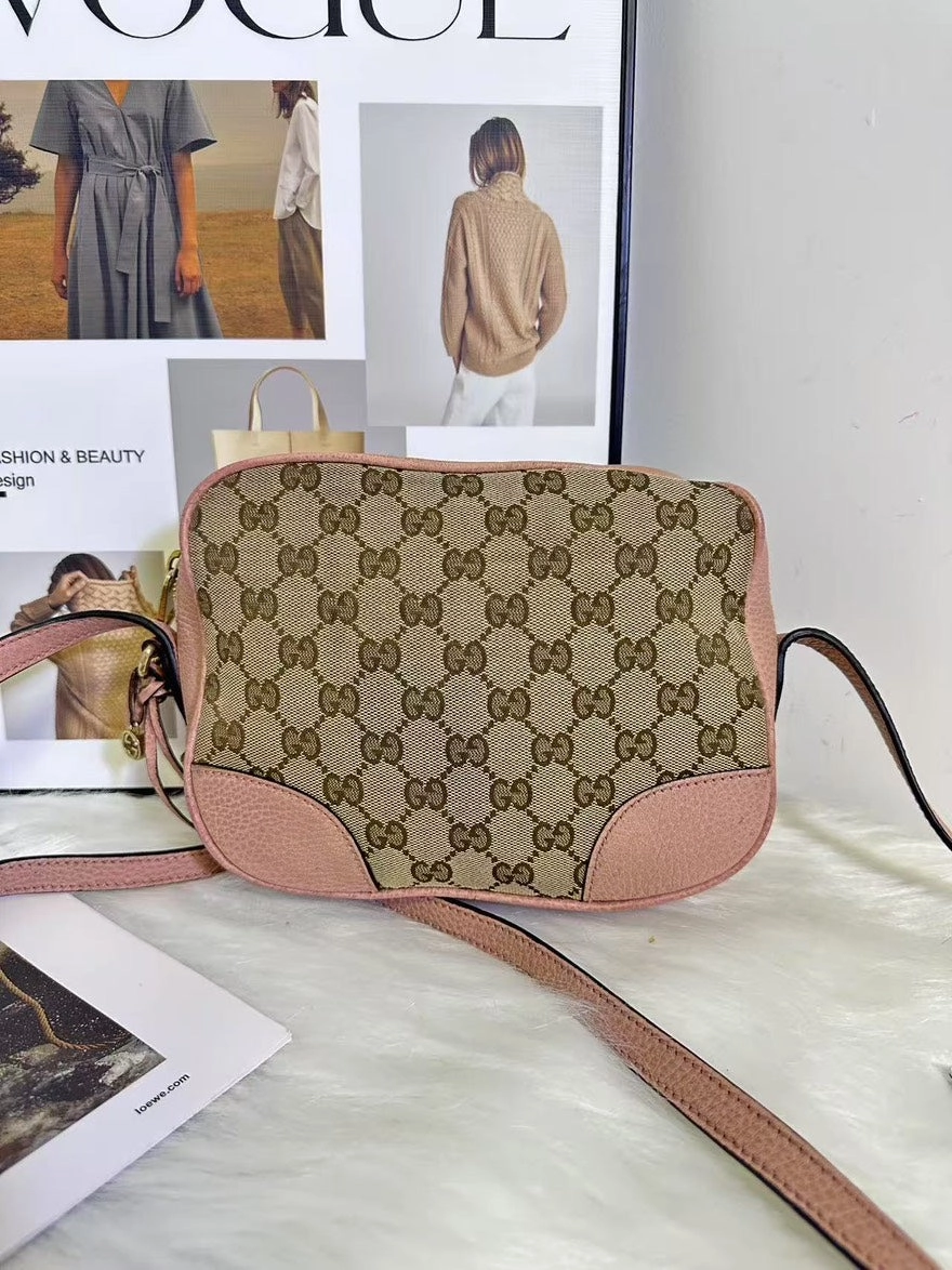 Gucci GG Marmont Beige Pink Camera Bag - Preloved Shoulder Bag