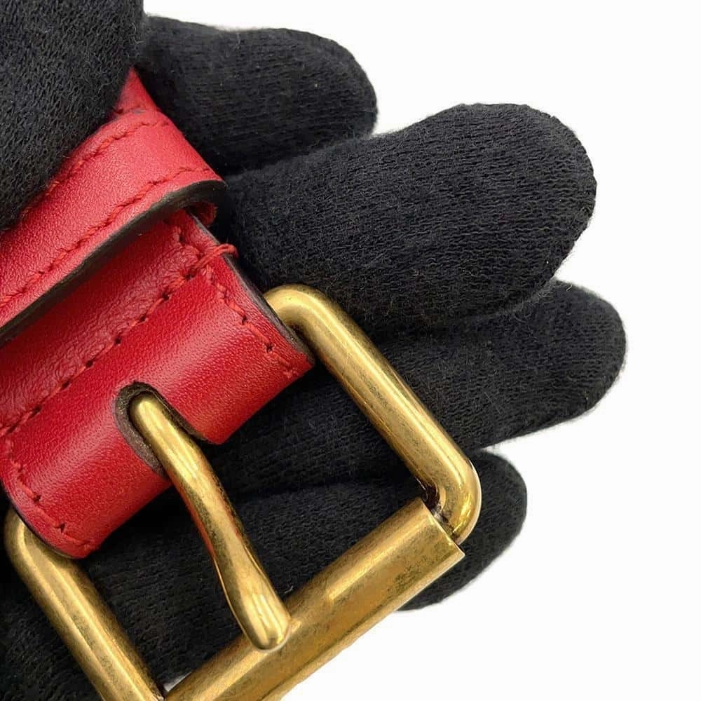 GUCCI GG Marmont Crossbody Bag Red476434 Leather