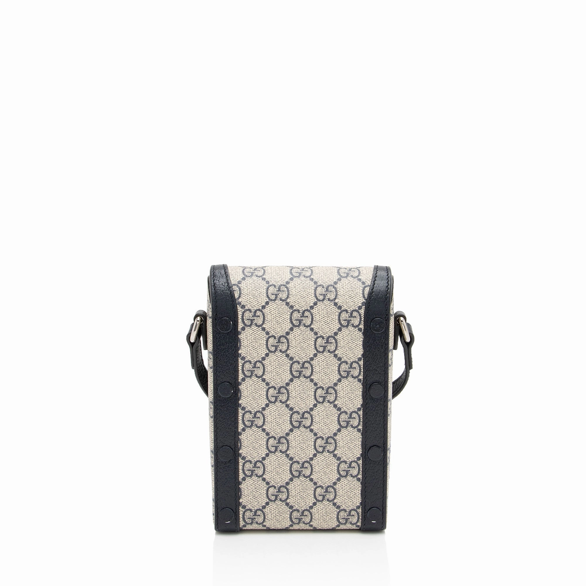 Gucci GG Supreme Horsebit 1955 Vertical Mini Shoulder Bag (SHF-QFKbub)