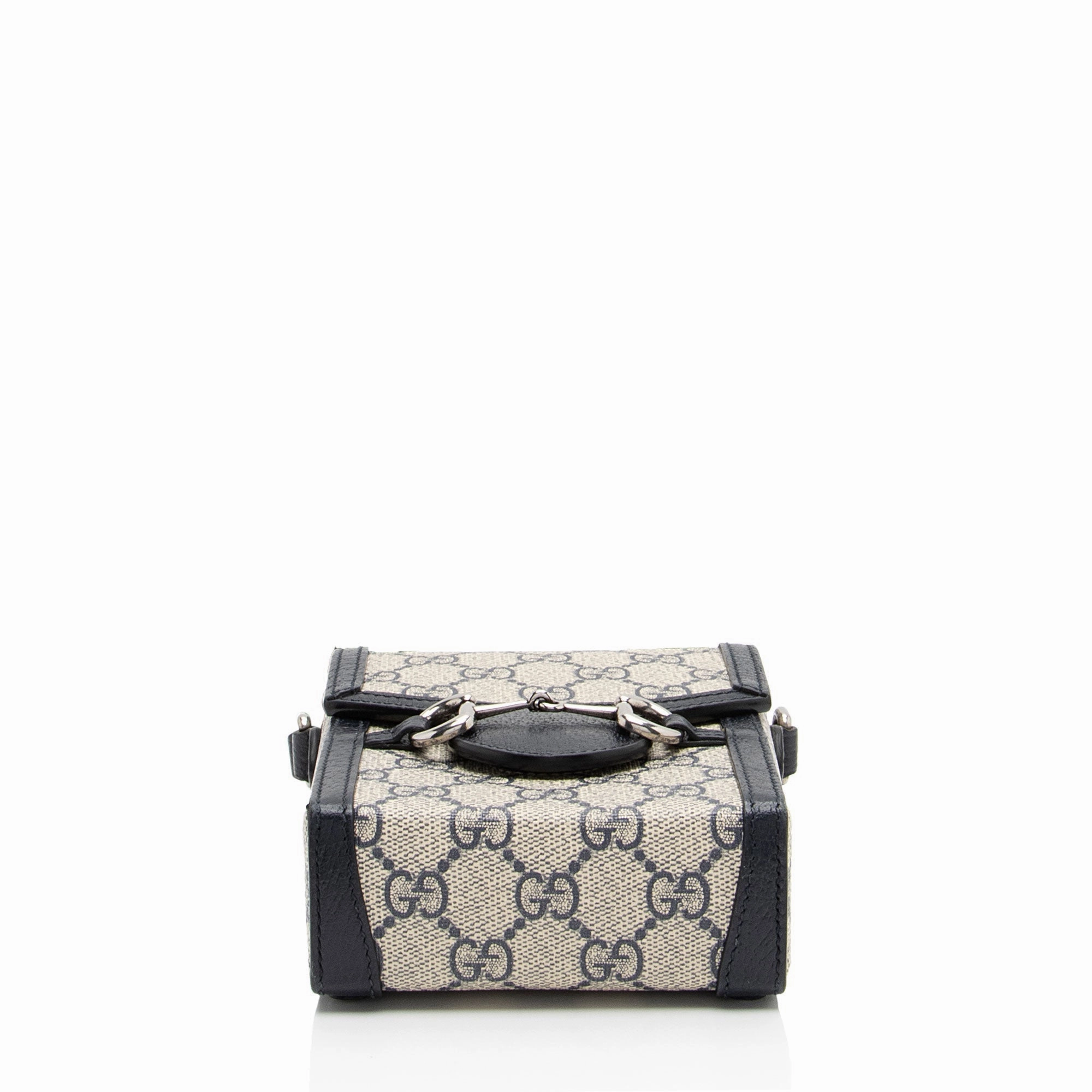 Gucci GG Supreme Horsebit 1955 Vertical Mini Shoulder Bag (SHF-QFKbub)