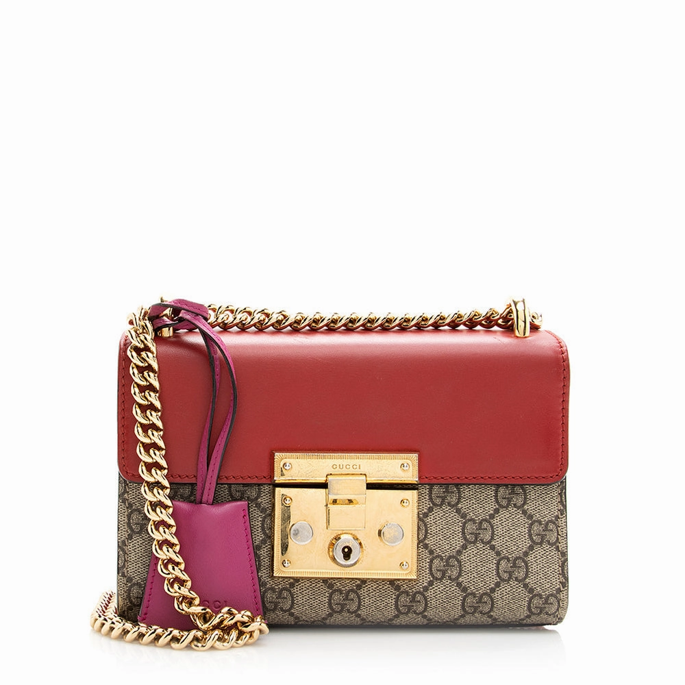 Gucci GG Supreme Padlock Small Shoulder Bag (SHF-20632)