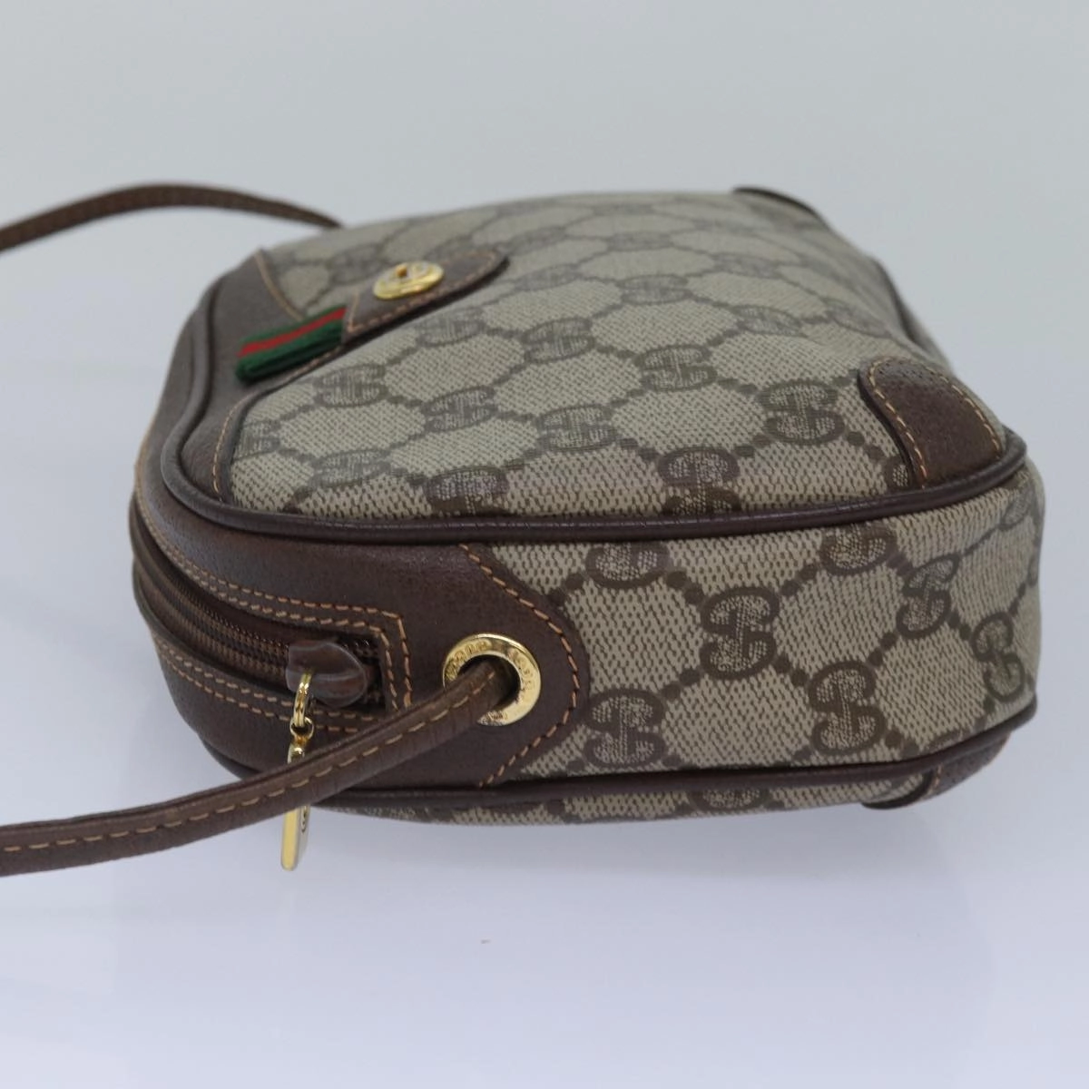 GUCCI GG Supreme Web Sherry Line Shoulder Bag Beige 001 904 2066  ep5238