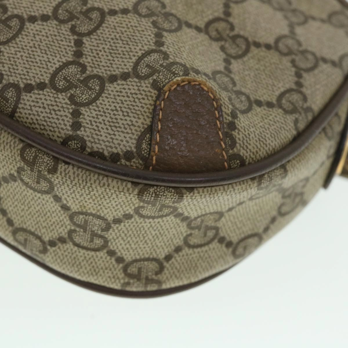 GUCCI GG Supreme Web Sherry Line Shoulder Bag Beige Red 156 02 066  8787