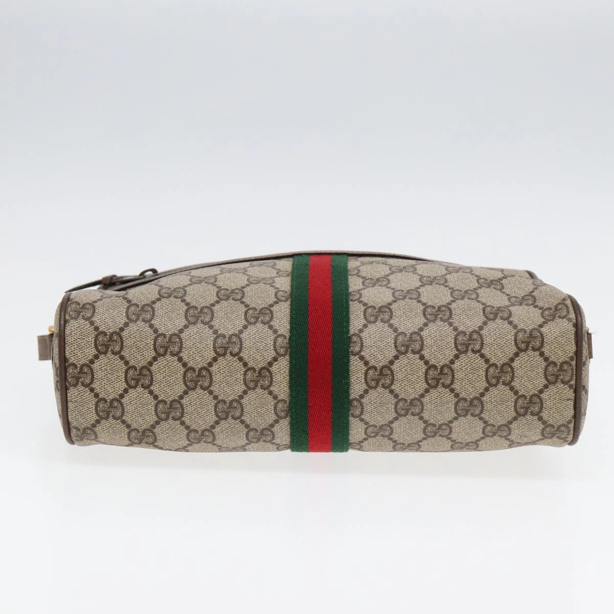 GUCCI GG Supreme Web Sherry Line Shoulder Bag PVC Beige 68 02 005  83928