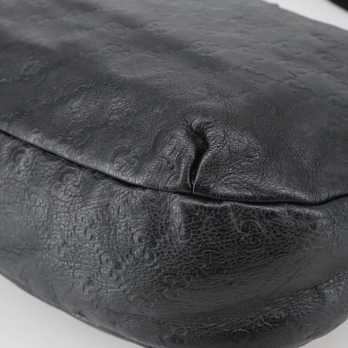 Gucci Guccissima Black Leather Shoulder Bag ()
