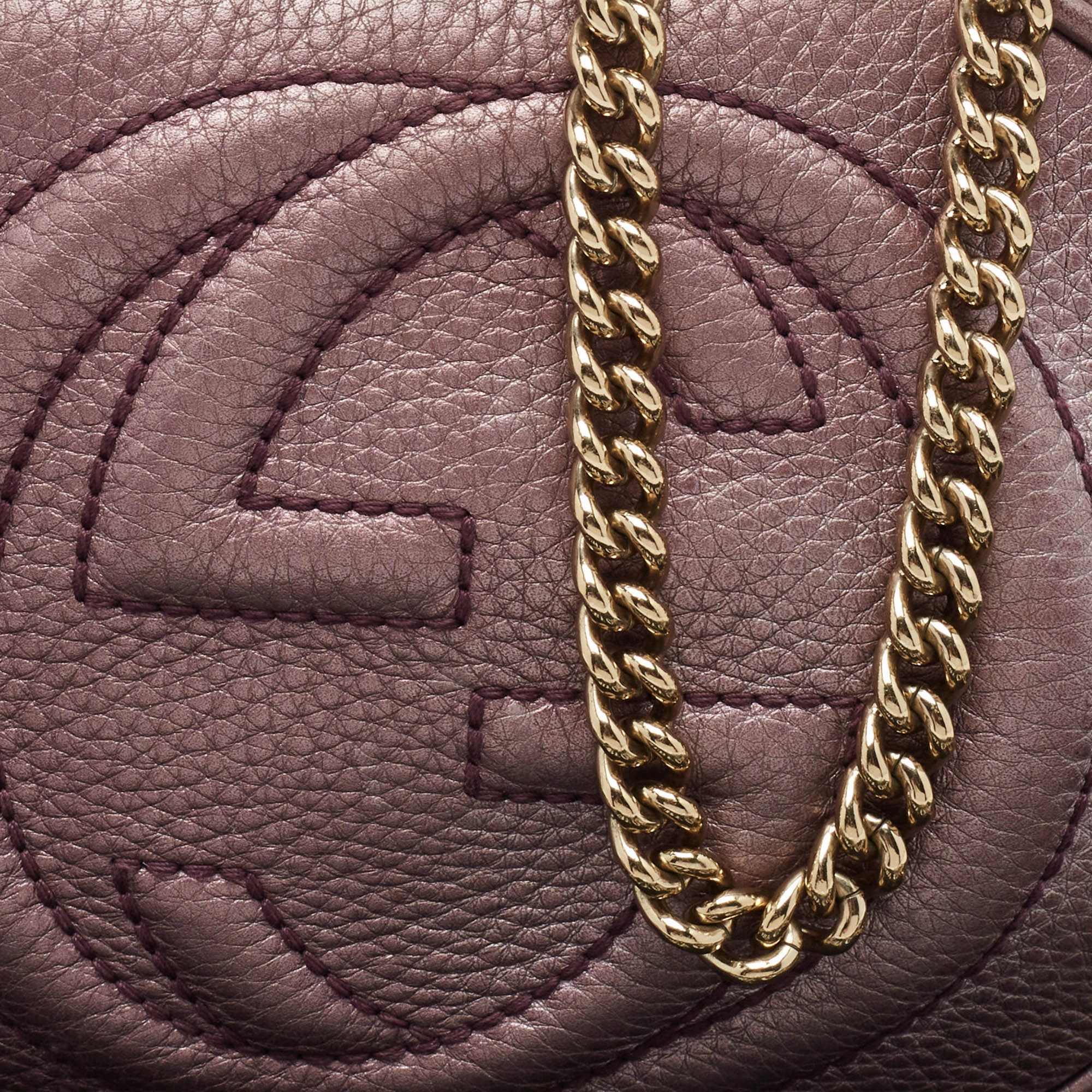 Gucci Leather Mini Soho Disco Chain Crossbody Bag