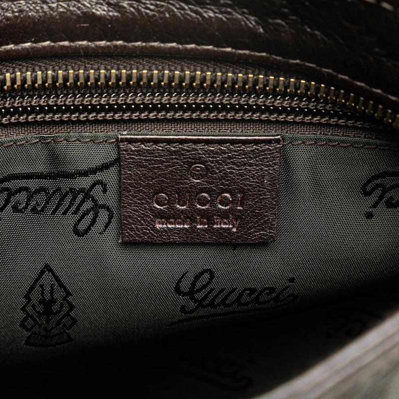 Gucci Leather Shoulder Bag Brown