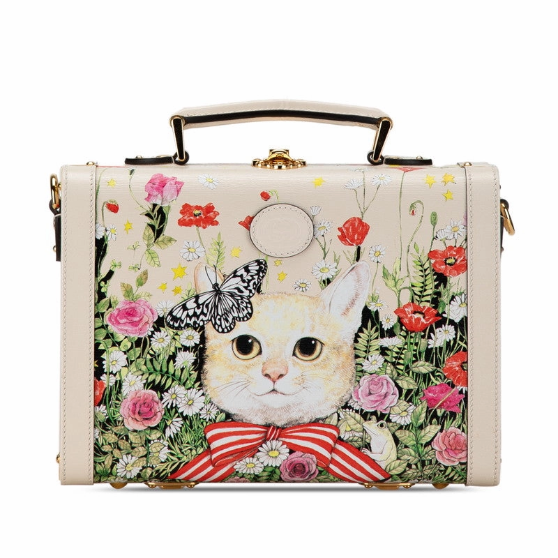 Gucci Leather Trunk Case 2WAY Shoulder Bag 633587