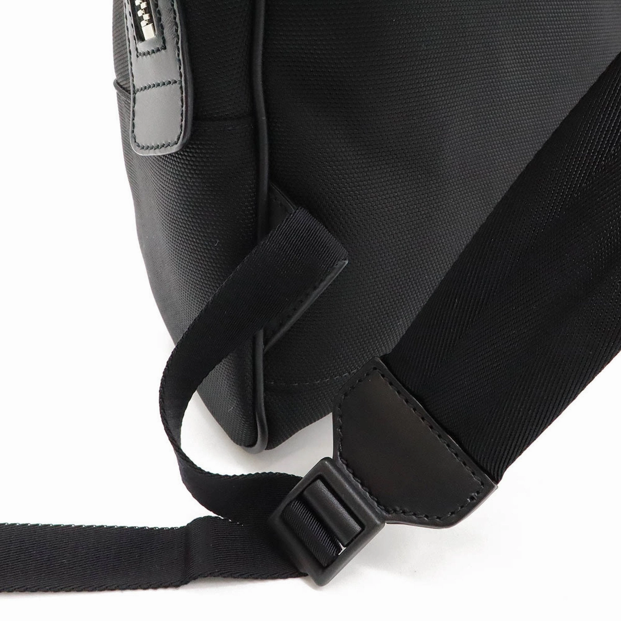 Gucci Sherry Line Black Green Red Color Canvas Backpack ()
