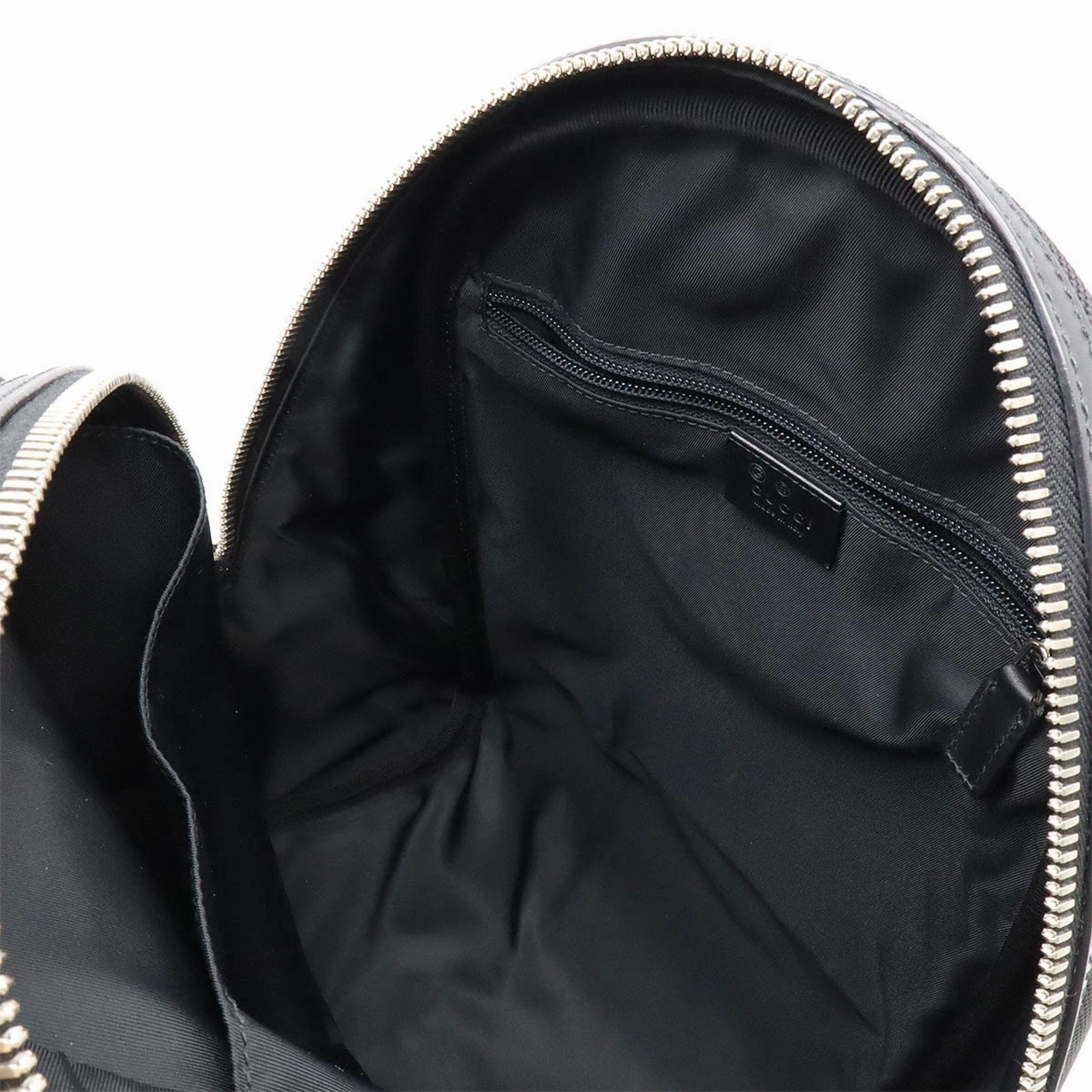 Gucci Sherry Line Black Green Red Color Canvas Backpack ()